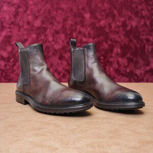 Adam Derrick To Boot New York Mens Largo Chelsea Brown Leather Boots sz 8.5